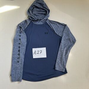 Under Armour Navy & Heather Gray Hooded Raglan Long Sleeve